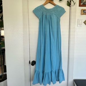 Baby blue Mexican wedding dress